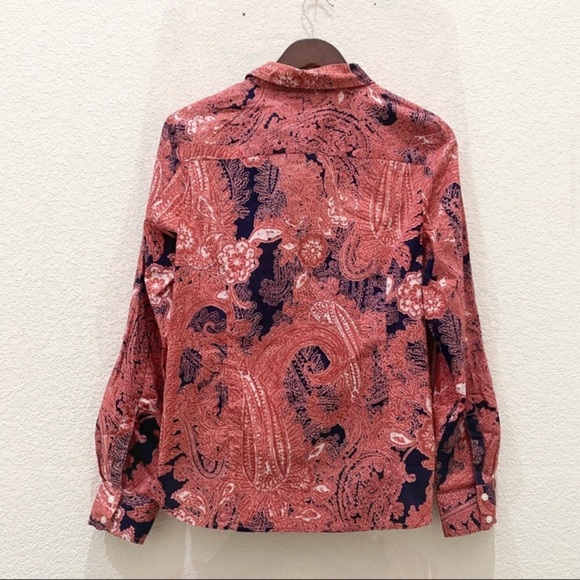 NWT TOMMY HILFIGER Cinnabar Paisley Button Down Shirt - Picture 6 of 16